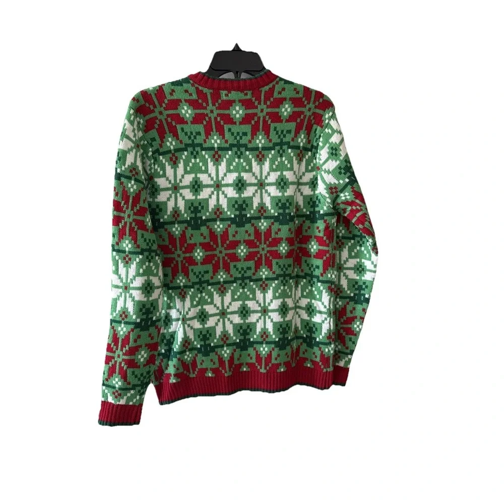 Celebrate Together LLama‎ Christmas Sweater Size Medium Green Ugly Party Novelty